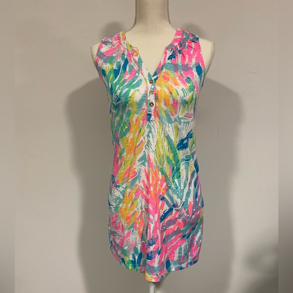 Lilly Pulitzer Dresses & Skirts - Lilly Pulitzer Essie Print Sparkling Sands Dress Colorful‎ Size XXS